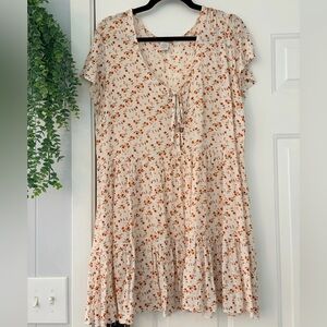 Boot Barn Wild Moss Floral Print Cream Dress